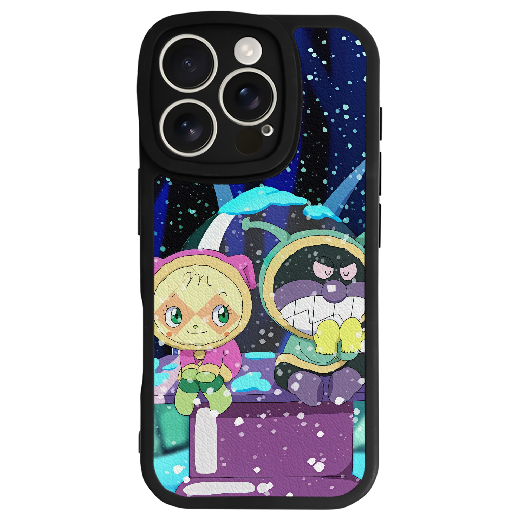 （画像用） アンパンマン Anpanman 【iPhone 16シリーズ対応】シリコンスマホケース（レザー調） 材質：シリコン